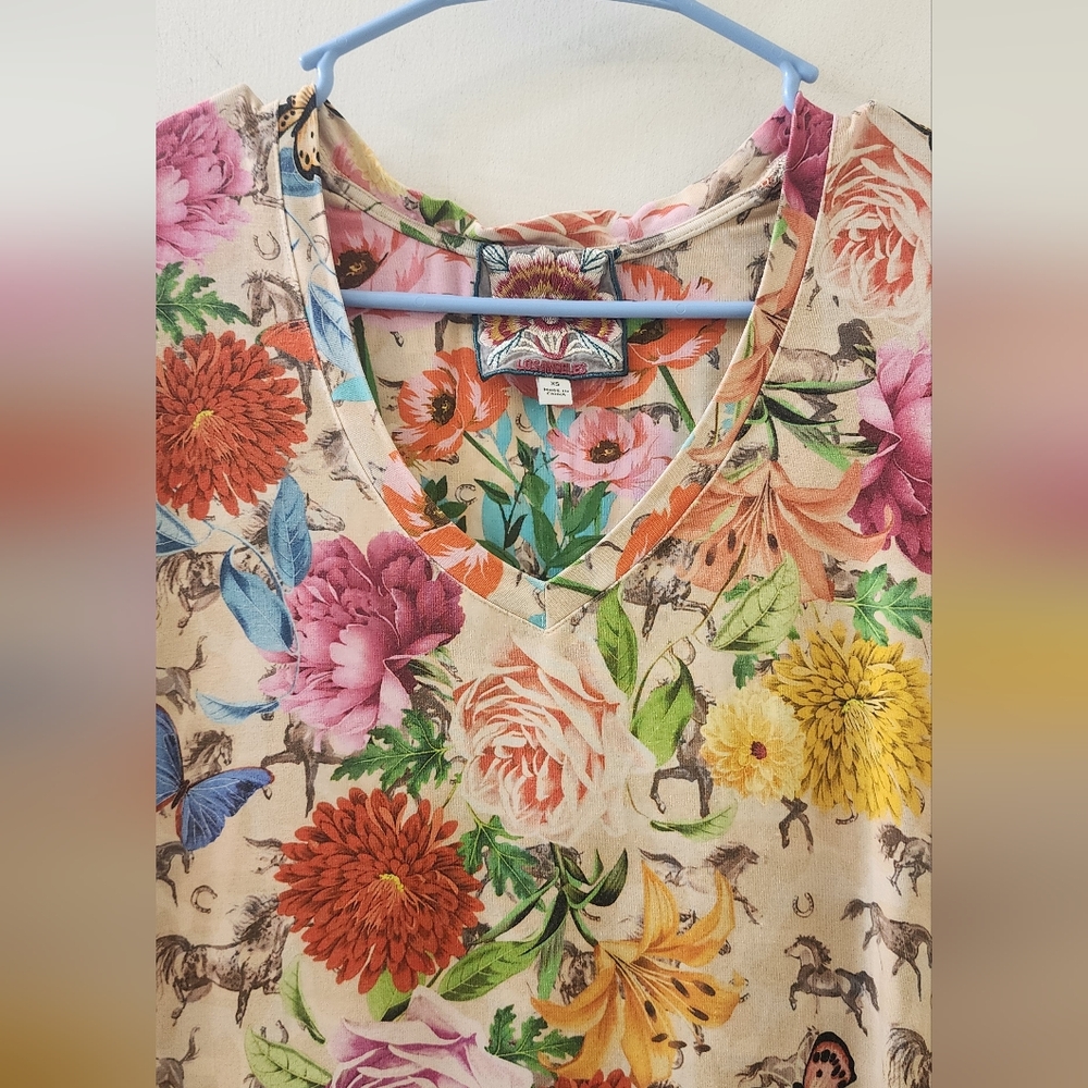 Johnny Was Floral Print Women's Top,‎ Size Extra Small. - Picture 3 of 9